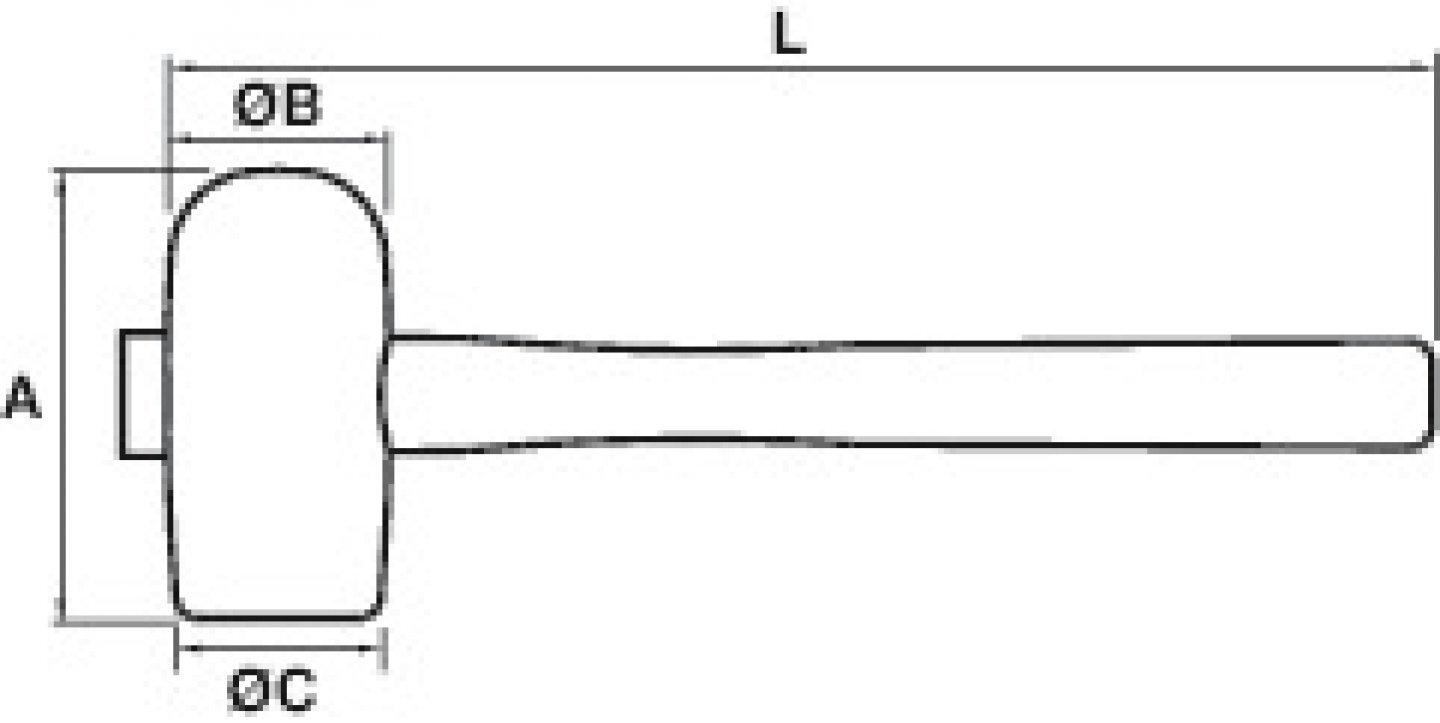 Maillet caoutchouc forme carreleur blanc 02