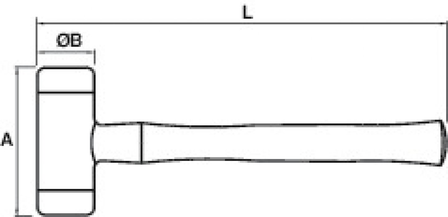 Maillet sans recul à embouts interchangeables manche bois 03