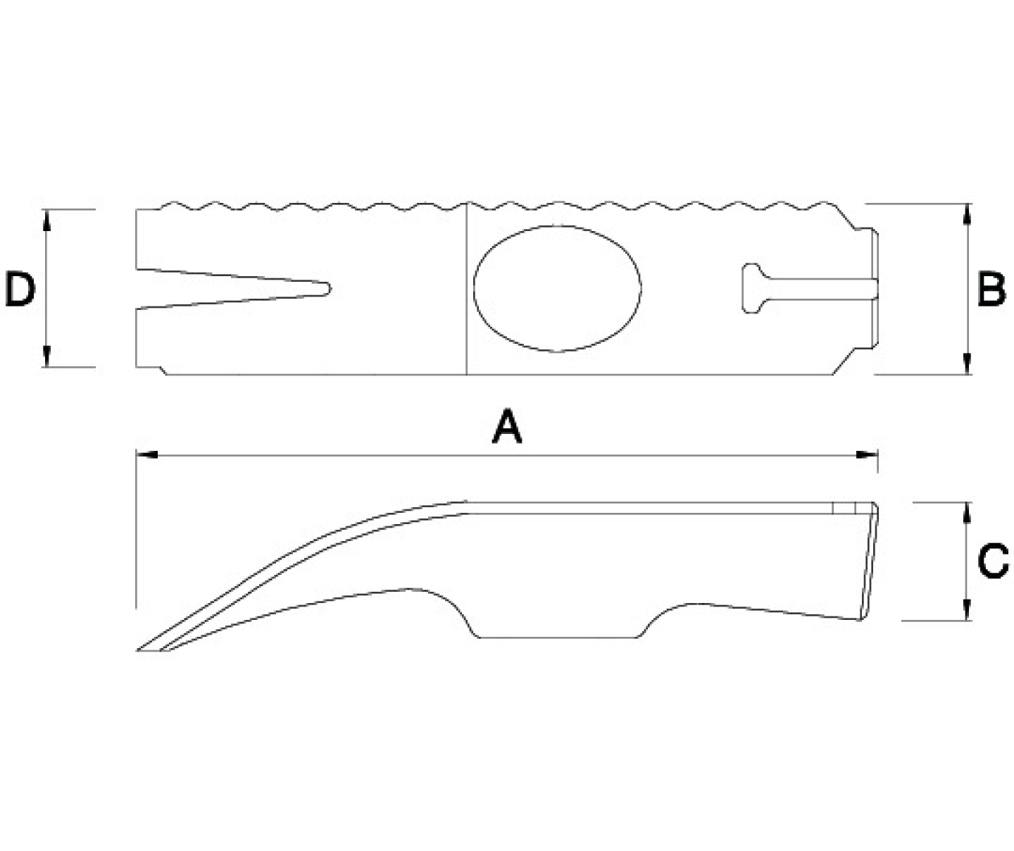 Marteau de coffreur racleur manche nertech 04