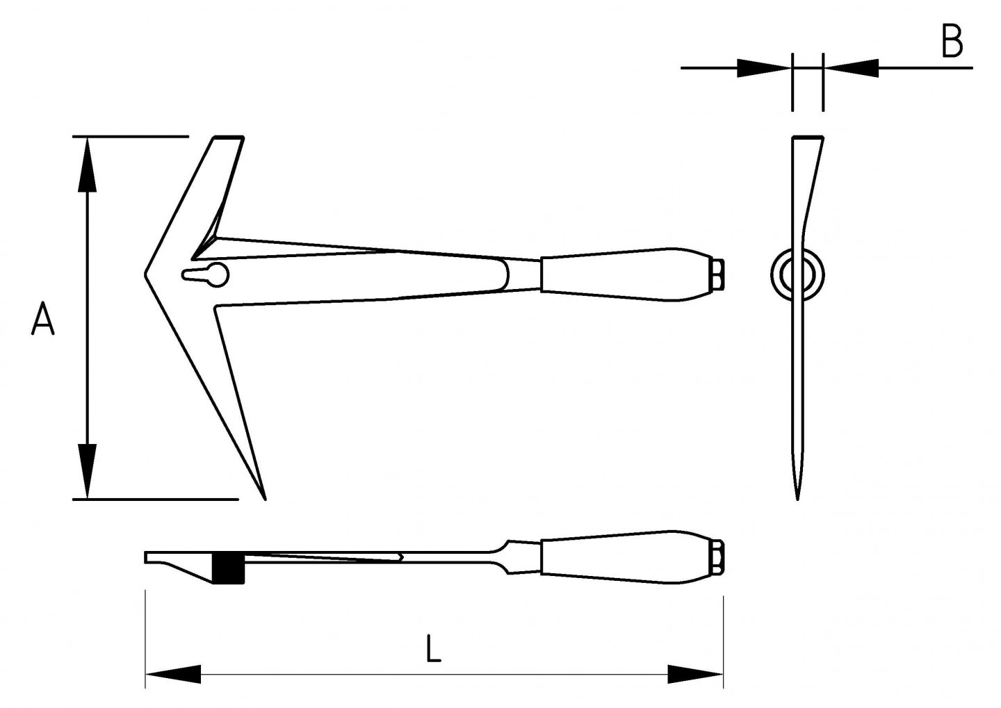 Marteau de couvreur modele français 03