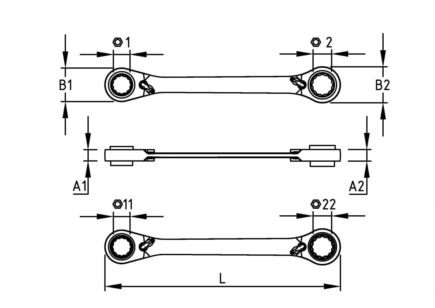 Clés à cliquet 4x4 02