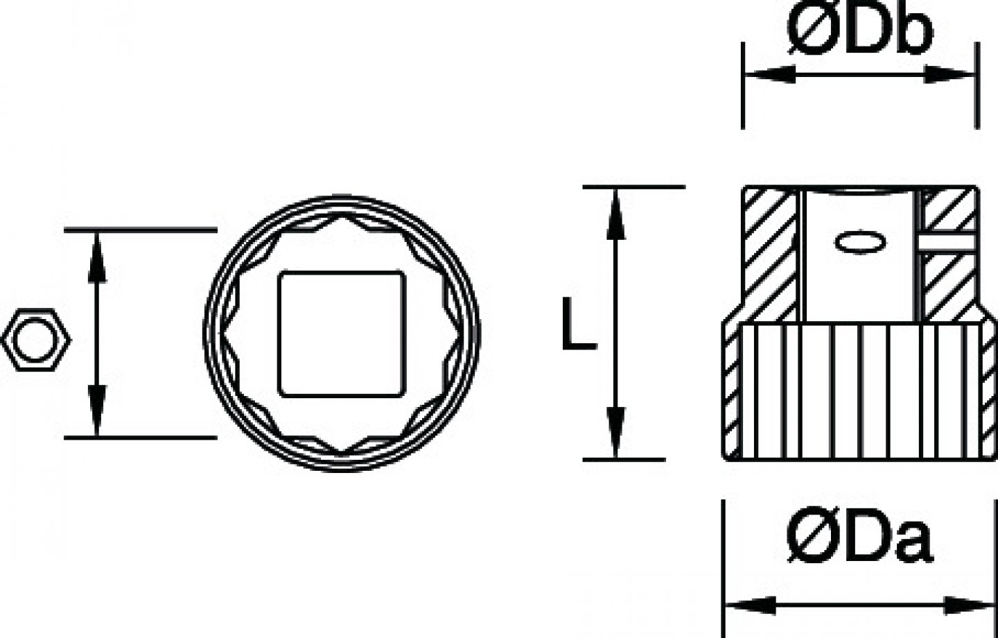 Douille 12 pans 3/4'' 02