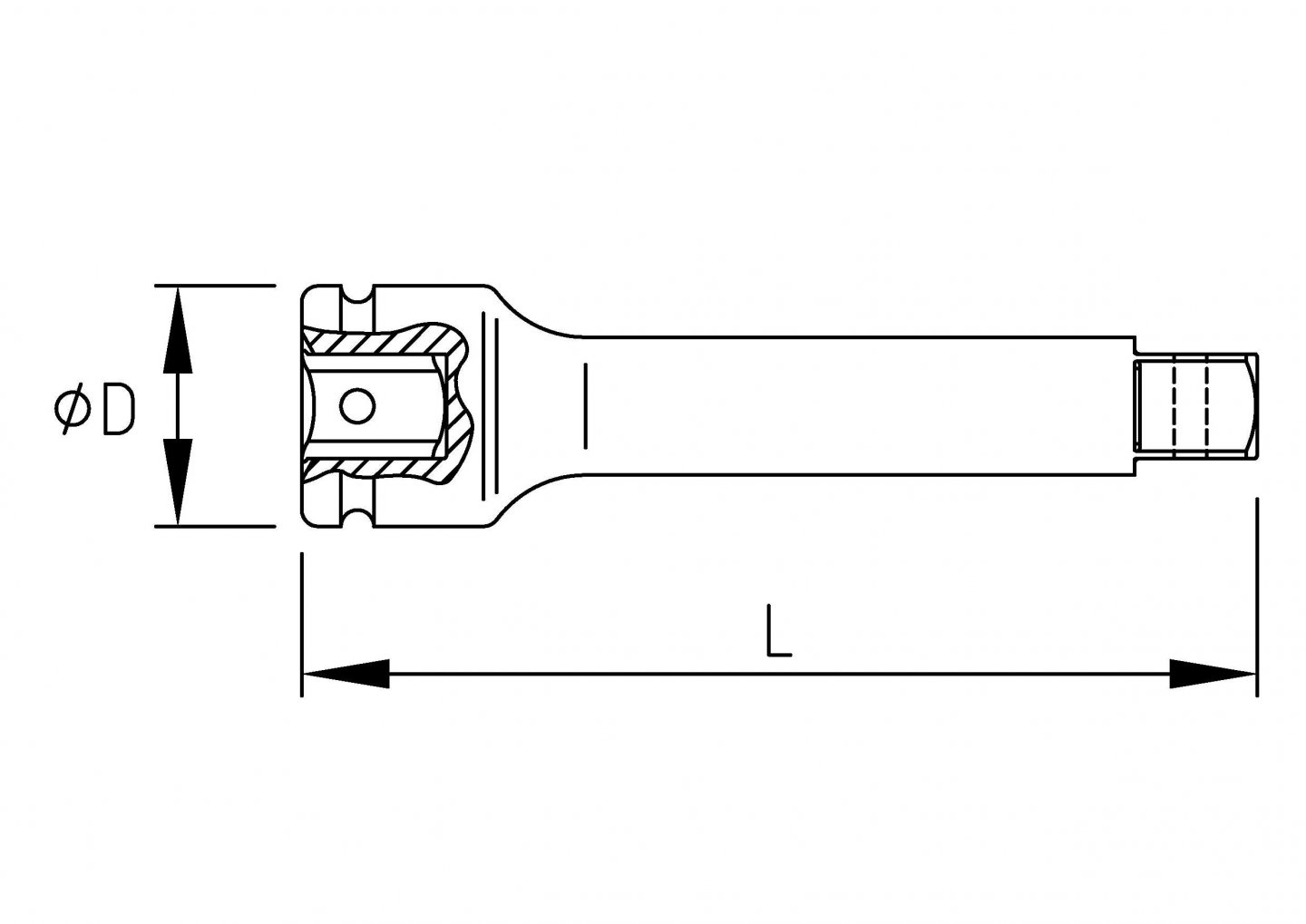 Rallonge impact 3/4'' 02