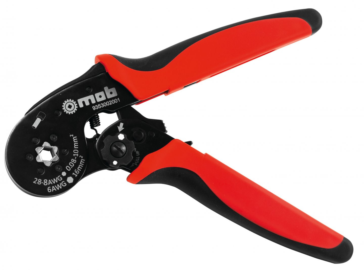 Pince à crémaillere pour sertissage embouts de câbles 02