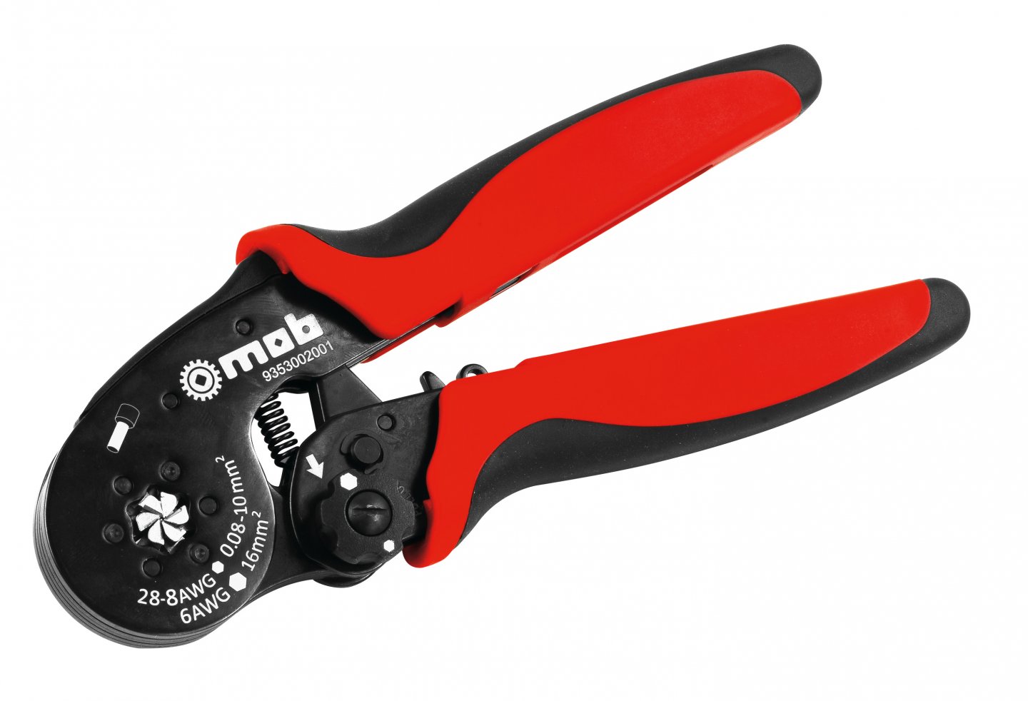 Pince à crémaillere pour sertissage embouts de câbles