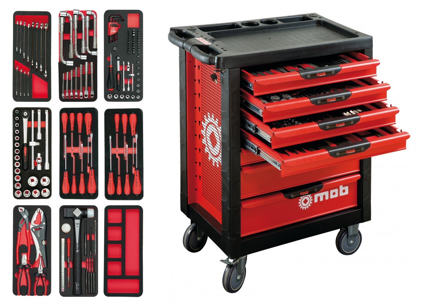 Servante 133 outils - proliner 7 tiroirs