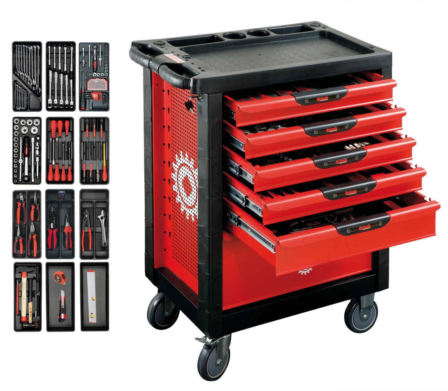 Servante proliner 6 tiroirs - 141 pièces