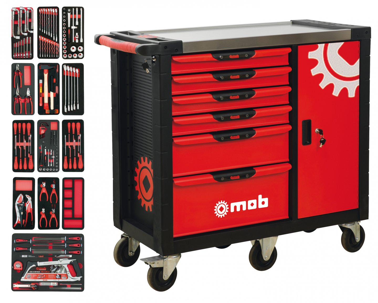 Servante xliner 6 tiroirs avec armoire - 173 pièces