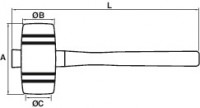 Maillet forme tonneau dynachoc 03