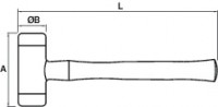 Maillet sans recul à embouts interchangeables manche bois 03