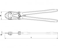 Coupe-boulons bras forgés coupe axiale 02
