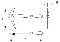 Marteau de couvreur modele français 02