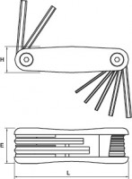 Monture de 8 clés torx, protanium 02