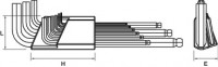 étui de 8 clés mâles torx sphériques - crv 02