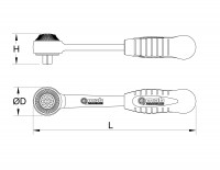 Cliquet medium 3/8'' 02