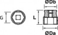 Douille 6 pans 1/4'' 02