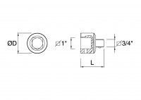 Adaptateur 1'' a 3/4'' 02