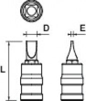 Douille tournevis à fente 1/2'' 02