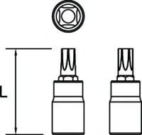 Douille tournevis de type torx 1/2'' 02
