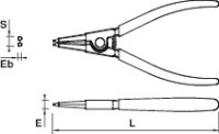 Pince à circlips extérieur à becs droits 02