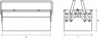 Boîte à outils 3 compartiments bicolore 02