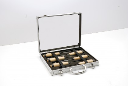 Mallette alu de 6 ciseaux bois de sculpteur