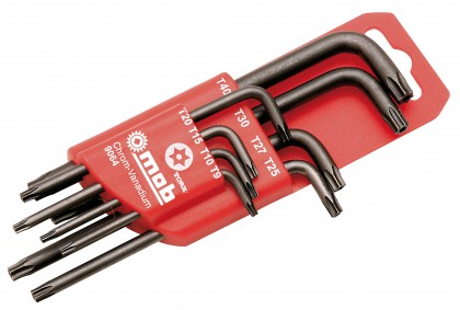 étui de 8 clés mâles tamper torx, crv sur carte