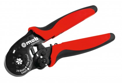 Pince à crémaillere pour sertissage embouts de câbles