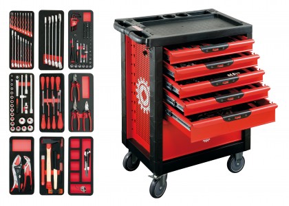 Servante proliner 6 tiroirs - 126 pièces