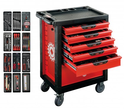 Servante proliner 6 tiroirs - 141 pièces